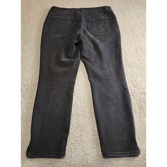 D JEANS Womens Size 10 Black Cotton Blend Skinny Ankle Denim Jeans Stretch - Picture 3 of 15
